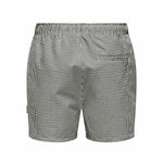 Herren Badehose Only & Sons Onsted Stripe Seersucker Weiß Schwarz