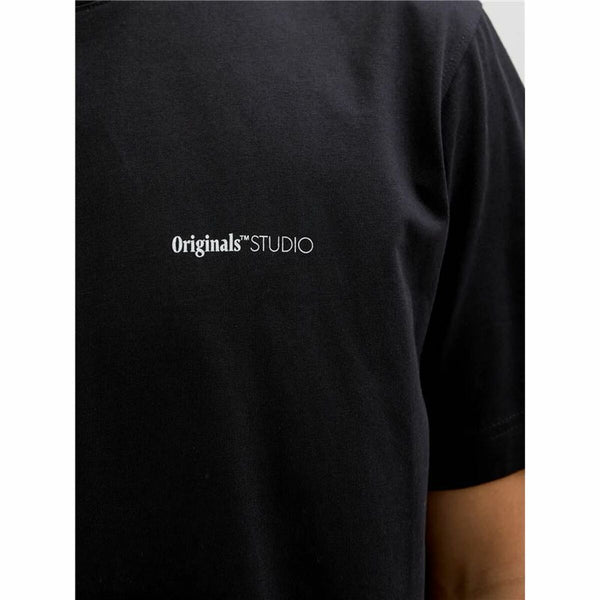 Herren Kurzarm-T-Shirt Jack & Jones Jorvarenna Painted Schwarz