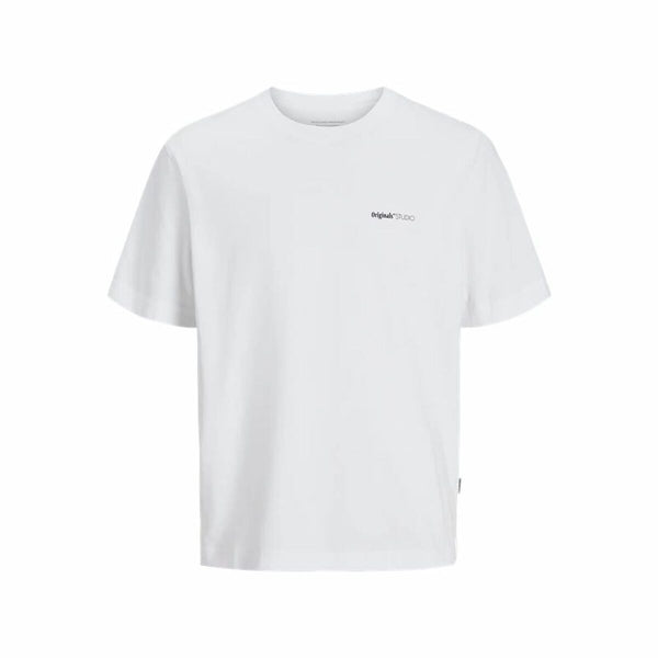 Herren Kurzarm-T-Shirt Jack & Jones Jorvarenna Painted Weiß