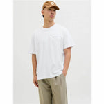Herren Kurzarm-T-Shirt Jack & Jones Jorvarenna Painted Weiß