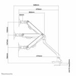 Bildschirm-Träger für den Tisch Neomounts FPMA-D750WHITE