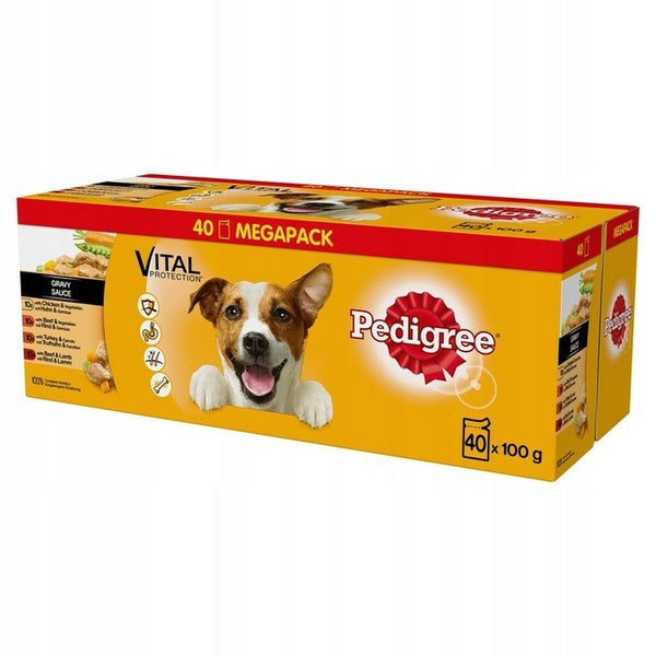 Nassfutter Pedigree Vital Protection Huhn Truthahn Rindfleisch Rind und Kalbfleisch Pflanzlich Mohrrübe 40 x 100 g