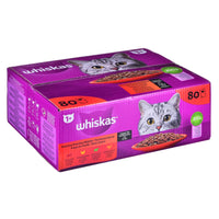 Katzenfutter Whiskas Classic Meals Huhn Rindfleisch Lamm Vögel 80 x 85 g