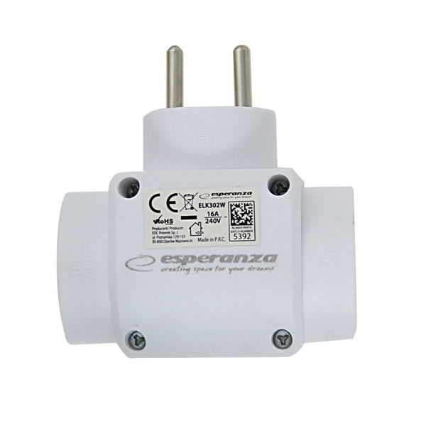 Steckdosenleiste Esperanza ELK302W 3 Stecker