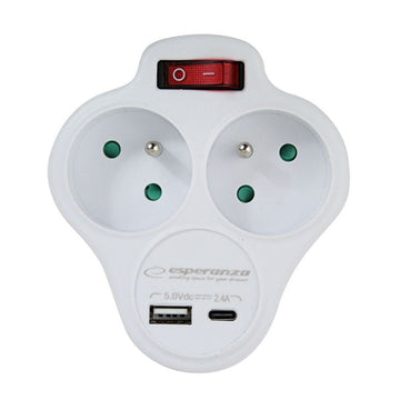Steckdosenleiste Esperanza ELK311W 2 Stecker