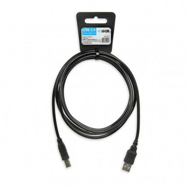 USB A zu USB-B-Kabel Ibox IKU2D Schwarz 1,8 m