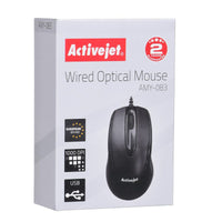 Optische Maus Activejet AMY-083 Schwarz 1000 dpi