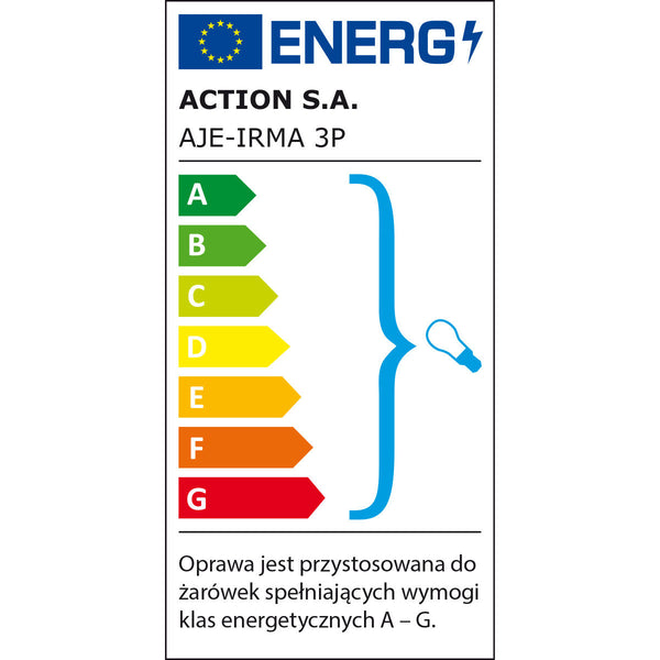 Deckenlampe Activejet AJE-IRMA 3P Weiß Silberfarben Metall 40 W 39 x 29 x 35 cm