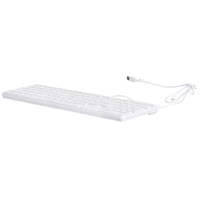 Tastatur Activejet Klawiatura USB K-3066SW Weiß QWERTY