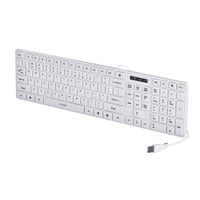 Tastatur Activejet Klawiatura USB K-3066SW Weiß QWERTY