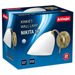 Wandleuchte Activejet NIKITA 1P Patyna Weiß Metall Glas 60 W 220-240 V 26 x 12 x 12,5 cm 30 x 12 x 15 cm (1 Stücke)