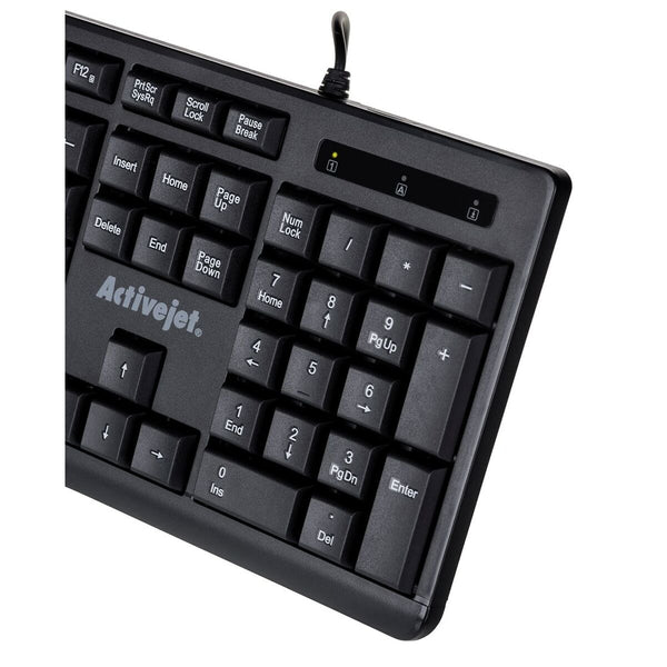 Tastatur Activejet K-3803S Schwarz QWERTY