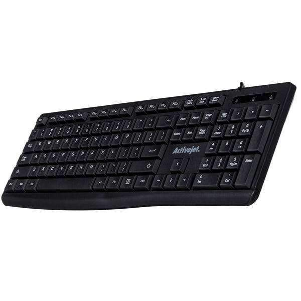 Tastatur Activejet K-3803S Schwarz QWERTY