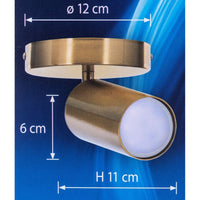 Wandleuchte Activejet AJE-SPECTRA 1P Gold Metall 40 W 230 V