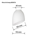 Lampenschirm Activejet Nikita Weiß Glas 26 x 12 x 12,5 cm