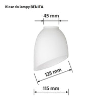 Lampenschirm Activejet Nikita Weiß Glas 26 x 12 x 12,5 cm