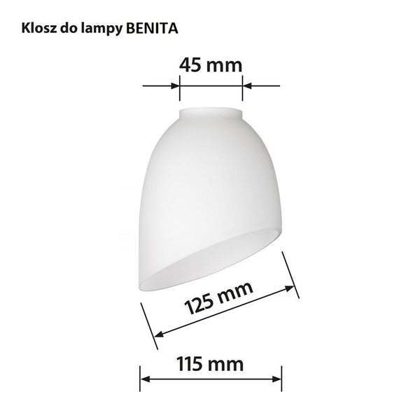 Lampenschirm Activejet Nikita Weiß Glas 26 x 12 x 12,5 cm