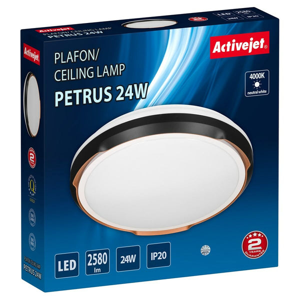 Deckenlampe Activejet AJE-PETRUS 24W Weiß Schwarz Kupfer 80 24 W (4000 K)