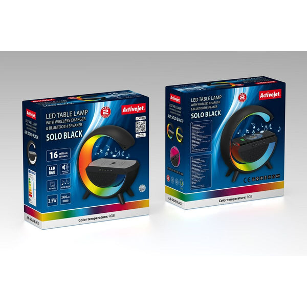 Tischleuchte Activejet AJE-SOLO RGB Black Schwarz Bunt Kunststoff 2,8 x 43,5 x 8 cm