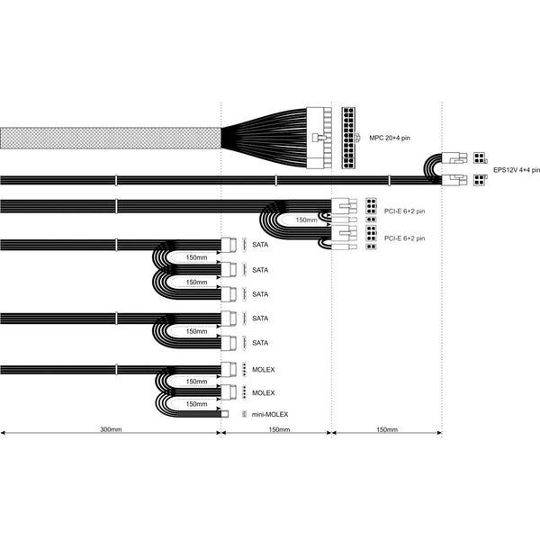 Stromquelle Akyga AK-B1-700 700 W Verkabelt Seitliche Belüftung ATX