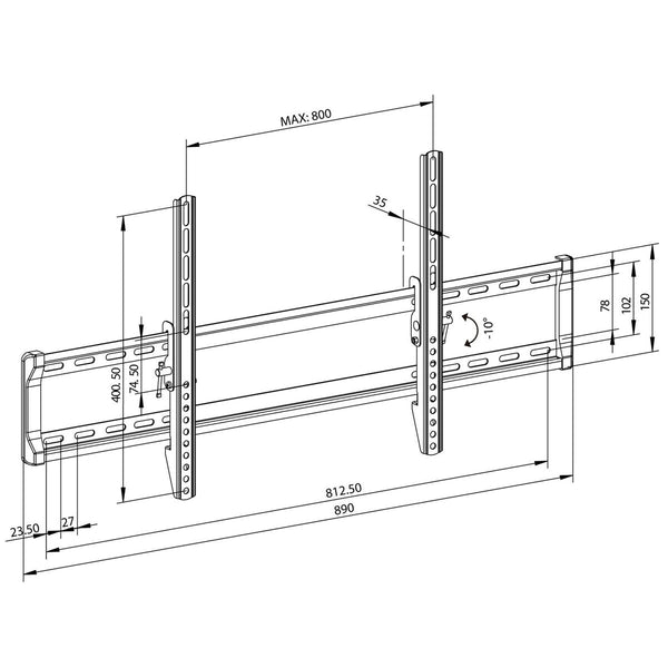 Wandhalterung Montis MT077 42" 85" 65 Kg