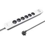 Steckerleiste mit 6 Steckdosen und Schalter Qoltec 50294 (1,8 m)