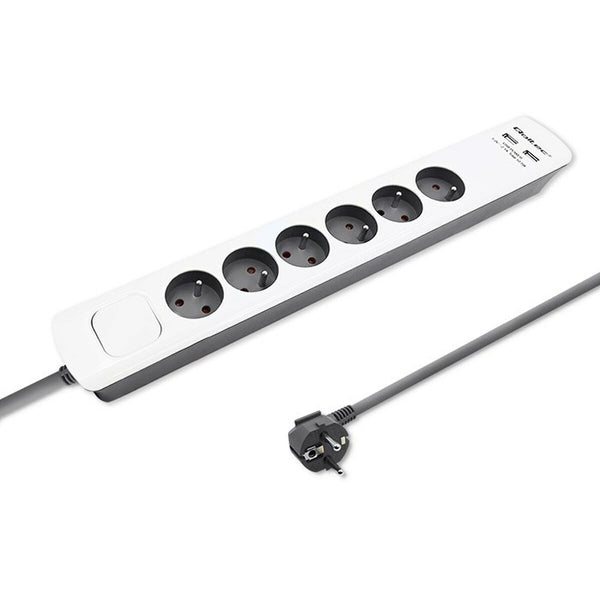 Steckerleiste mit 6 Steckdosen und Schalter Qoltec 50294 (1,8 m)