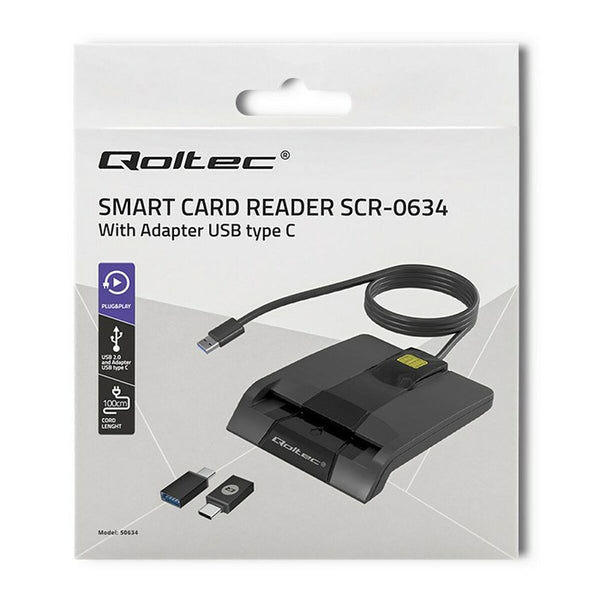 Kartenleser Qoltec 50634 Schwarz