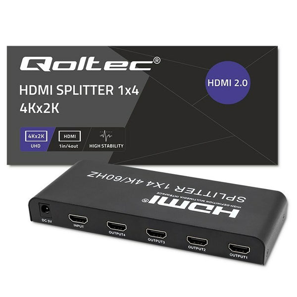 HDMI-Switch Qoltec 51799 Schwarz