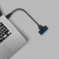 USB-zu-SATA-Adapter für Festplattenlaufwerke Qoltec 51855 Schwarz