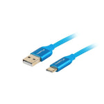 USB A zu USB-C-Kabel Lanberg CA-USBO-22CU-0018-BL Blau 1,8 m Quick Charge 3.0 (1 Stück)