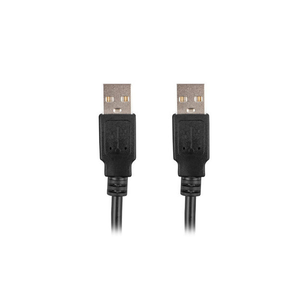 USB-Kabel Lanberg CA-USBA-20CU-0010-BK Schwarz 1 m (1 Stück)