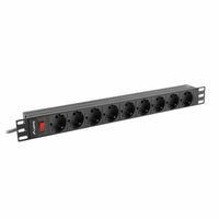 Steckerleiste mit 9 Steckdosen und Schalter Lanberg PDU-09F-0300-BK (3 m)