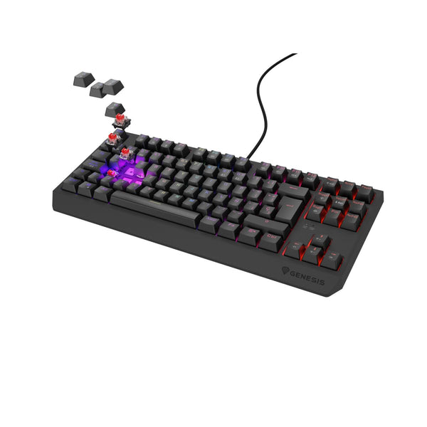 Tastatur Genesis Thor 230 TKL Schwarz Qwerty Spanisch