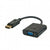 DisplayPort-zu-VGA-Adapter Savio CL-90 Schwarz 20 cm