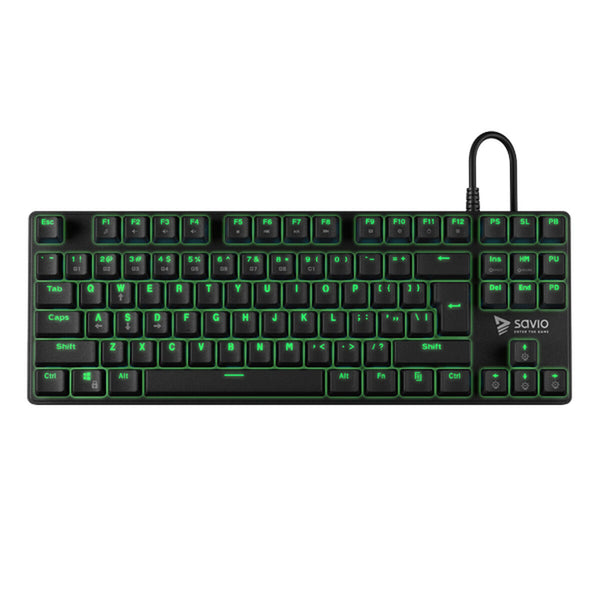 Tastatur Savio Tempest RX Schwarz Englisch QWERTY