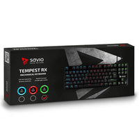 Tastatur Savio Tempest RX Schwarz Englisch QWERTY