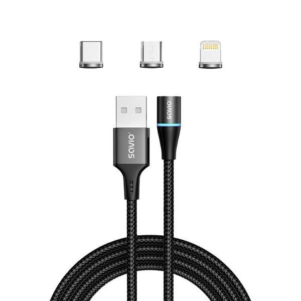 USB-Kabel Savio CL-152 Schwarz 1 m