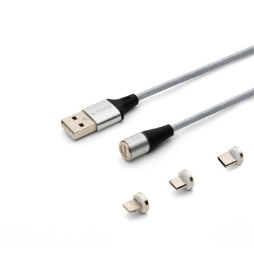 USB-Kabel Savio CL-156 Silberfarben 2 m