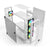ATX Semi-Tower Gehäuse Savio RAPTOR WHITE X1 Schwarz Bunt
