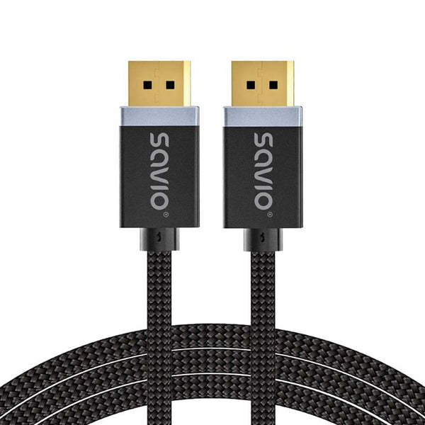 DisplayPort-Kabel Savio CL-176 Schwarz 3 m