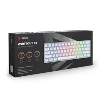 Tastatur Savio WHITEOUT X2 RED Schwarz Qwerty US