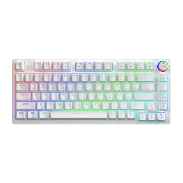 Tastatur Savio PHENIX WHITE GAT RED Weiß