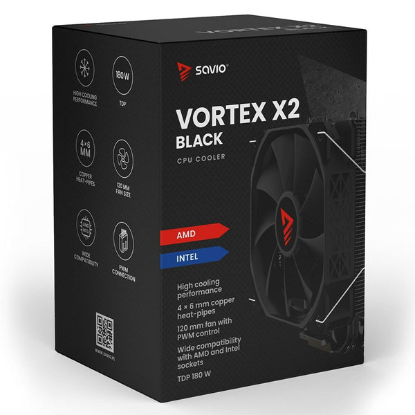 CPU-Kühler Savio VORTEX X2 BLACK