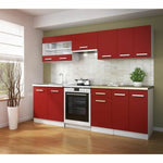 Beistellmöbel 40 x 47 x 82 cm Rot Kunststoff Melamine PVC