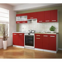 Beistellmöbel 40 x 47 x 82 cm Rot Kunststoff Melamine PVC