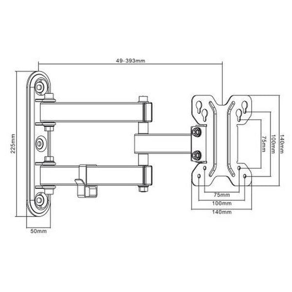 Bildschirm-Träger für den Tisch MacLean MC-740 23" 13"