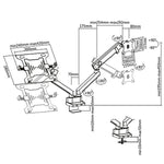 Bildschirm-Träger für den Tisch MacLean MC-813 17" 32"