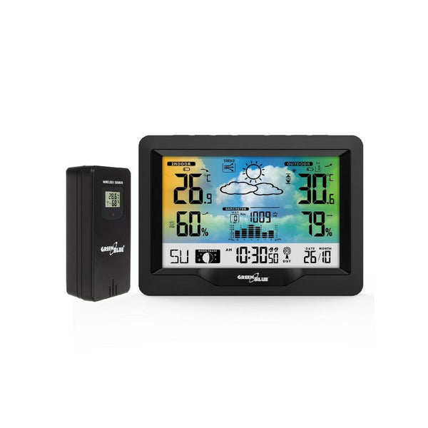 Multifunktions-Wetterstation Greenblue GB540 Schwarz