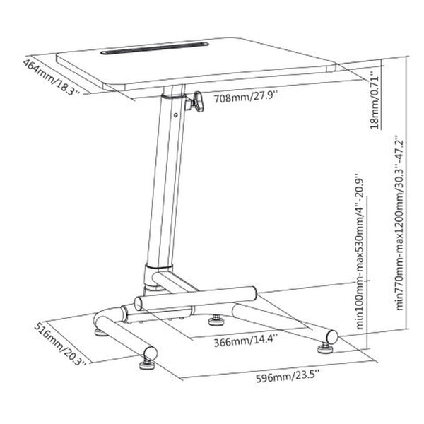 Schreibtisch MacLean MC-849 Weiß 70,8 x 77 x 46,4 cm